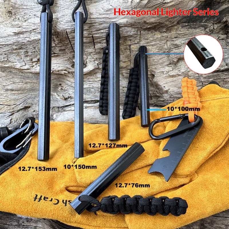 Hand Woven Rope Hexagonal Flin - đánh giá và giá Fire Starting Kit
