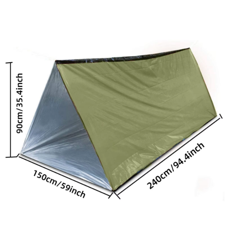 2 Person Reusable Mylar Tube E - đánh giá và giá Emergency Mylar Tent
