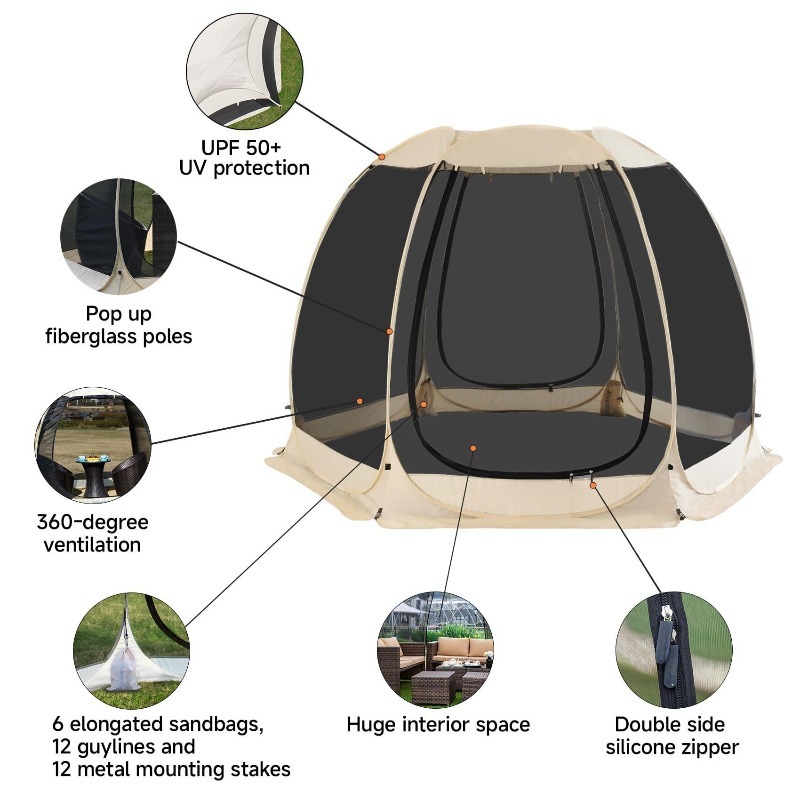 Hot Sale 6 Sided Mesh Screen P - đánh giá và giá Emergency Mylar Tent