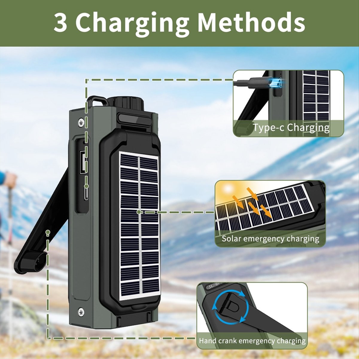 A26Z Portable Solar Radio, Eme - đánh giá và giá Solar Emergency Charger