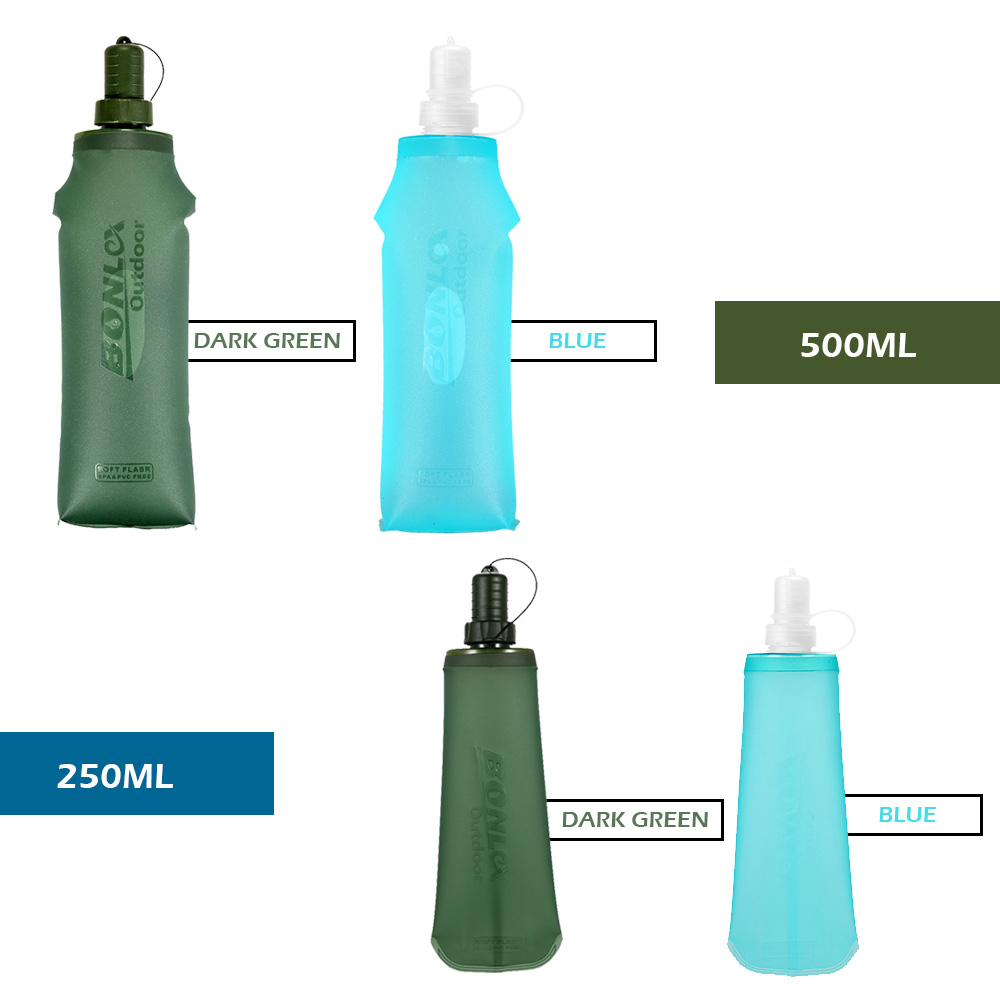 250ml 500ml Foldable Water Bag - đánh giá và giá Water Bag Collapsible