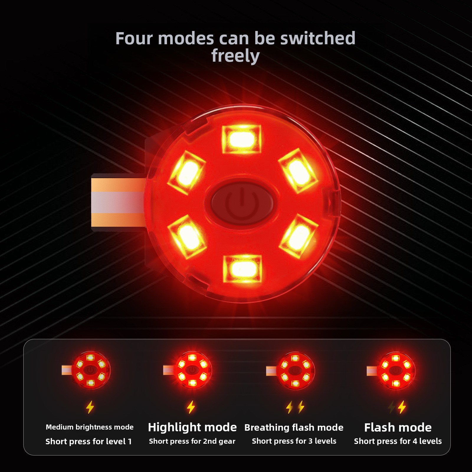 USB Rechargeable LED Helmet Ta - đánh giá và giá Sos Light Strobe