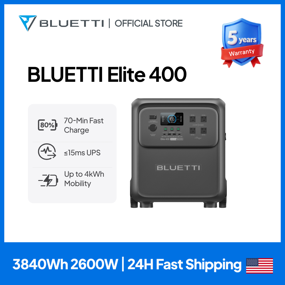 BLUETTI Elite 400 2600W 3840Wh - đánh giá và giá Solar Emergency Charger