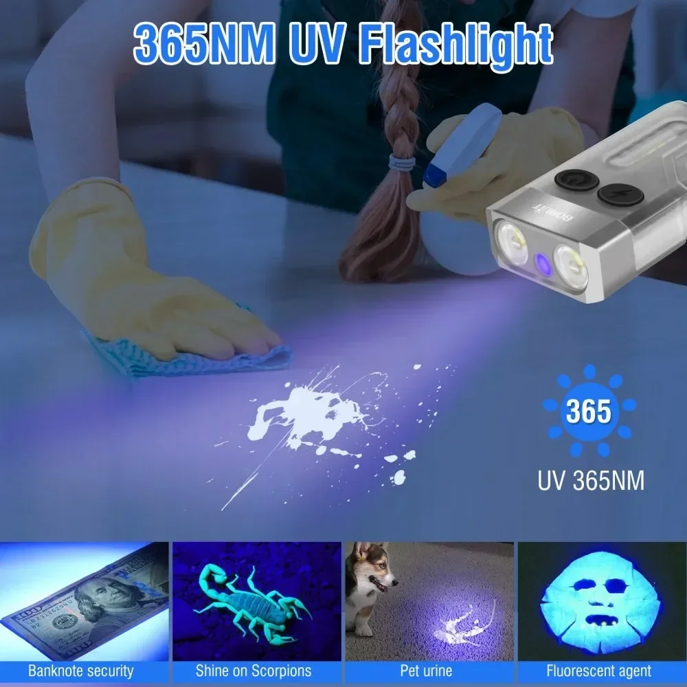 BORUiT V10 Keychain UV LED EDC - đánh giá và giá Fishing Kit Compact