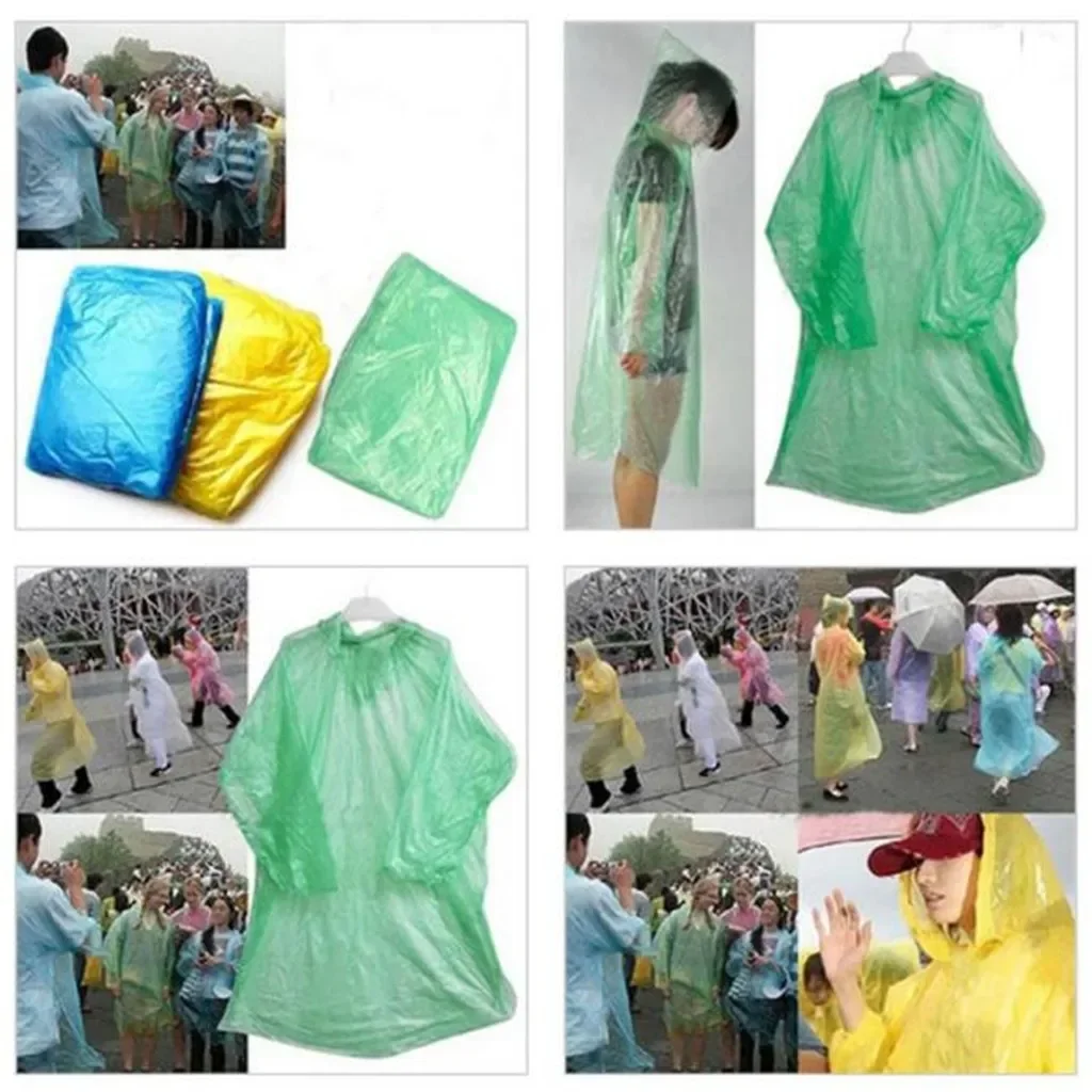 5/10PC Disposable Raincoat Adu - đánh giá và giá Emergency Poncho Rain
