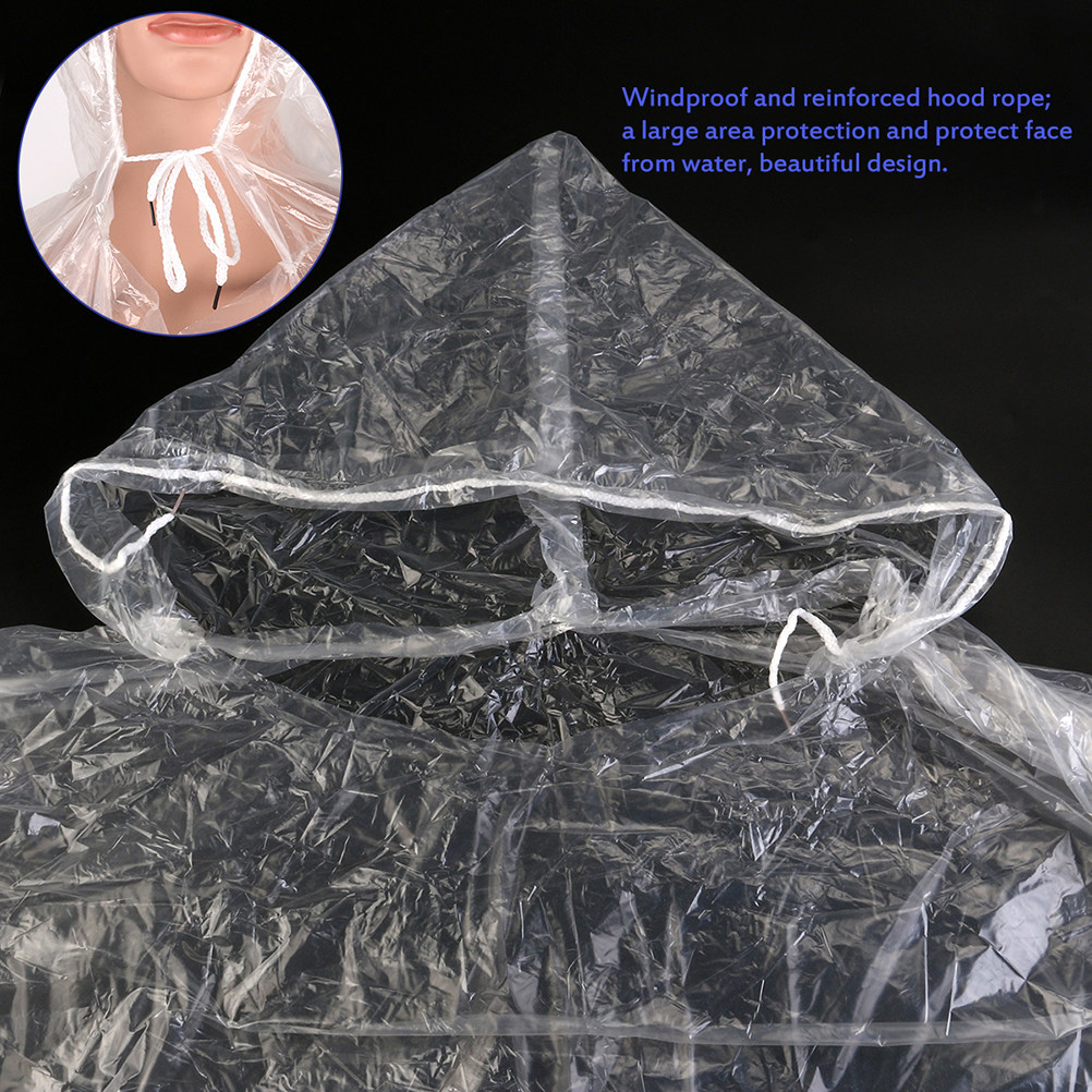10Pcs Adult Disposable Raincoa - đánh giá và giá Emergency Poncho Rain