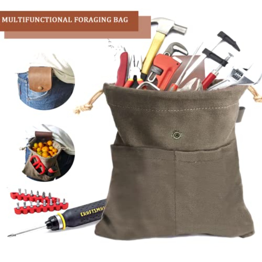Foraging Pouch Leather Canvas  - đánh giá và giá Water Bag Collapsible