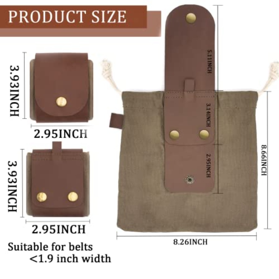 Foraging Pouch Leather Canvas  - đánh giá và giá Water Bag Collapsible